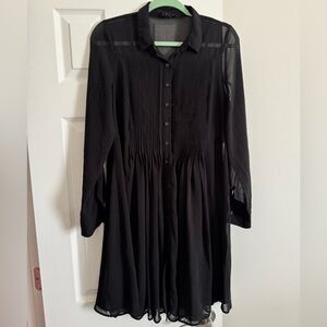 Banana Republic Black Long Sleeve Dress